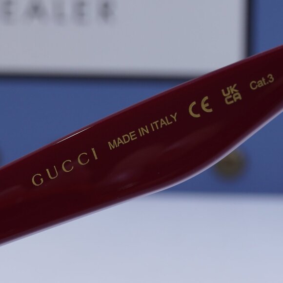 Final Price! Gucci GG1615S 003 Red/Orange/Ocher Sunglasses - Picture 8 of 10